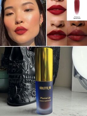 VIOLETTE_FR Plume Lip Syrah Fumé Feather Matte Lip Whip Deep Berry Wine